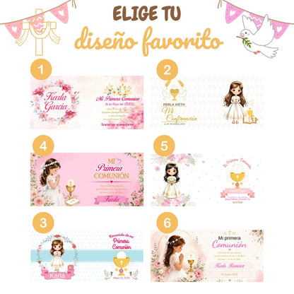 Tazas Personalizadas para Comunión y Confirmación(Paquete de 12 tazas)