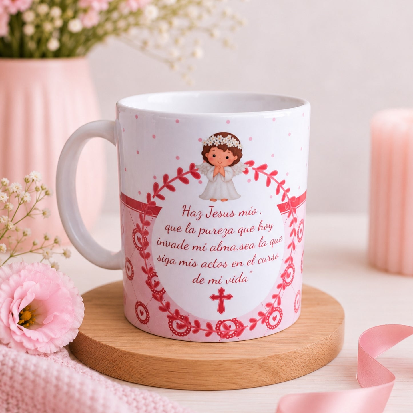 Tazas personalizadas para Bautizo (Paquete 12 tazas)