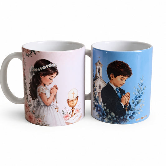 Tazas Personalizadas para Comunión y Confirmación(Paquete de 12 tazas)