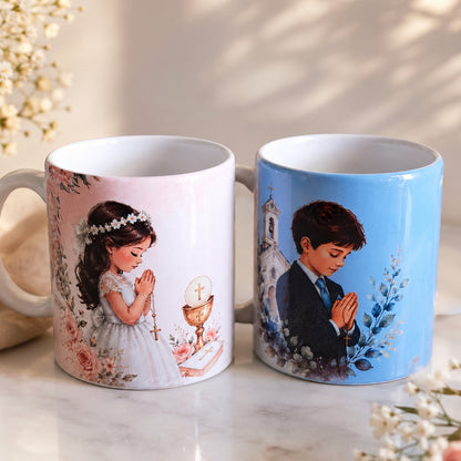 Tazas Personalizadas para Comunión y Confirmación(Paquete de 12 tazas)