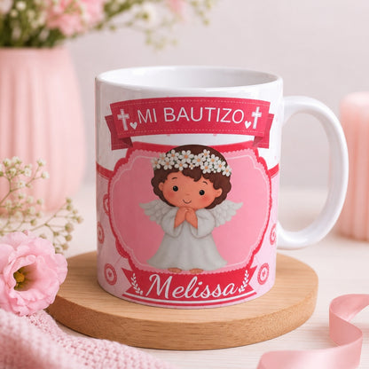 Tazas personalizadas para Bautizo (Paquete 12 tazas)