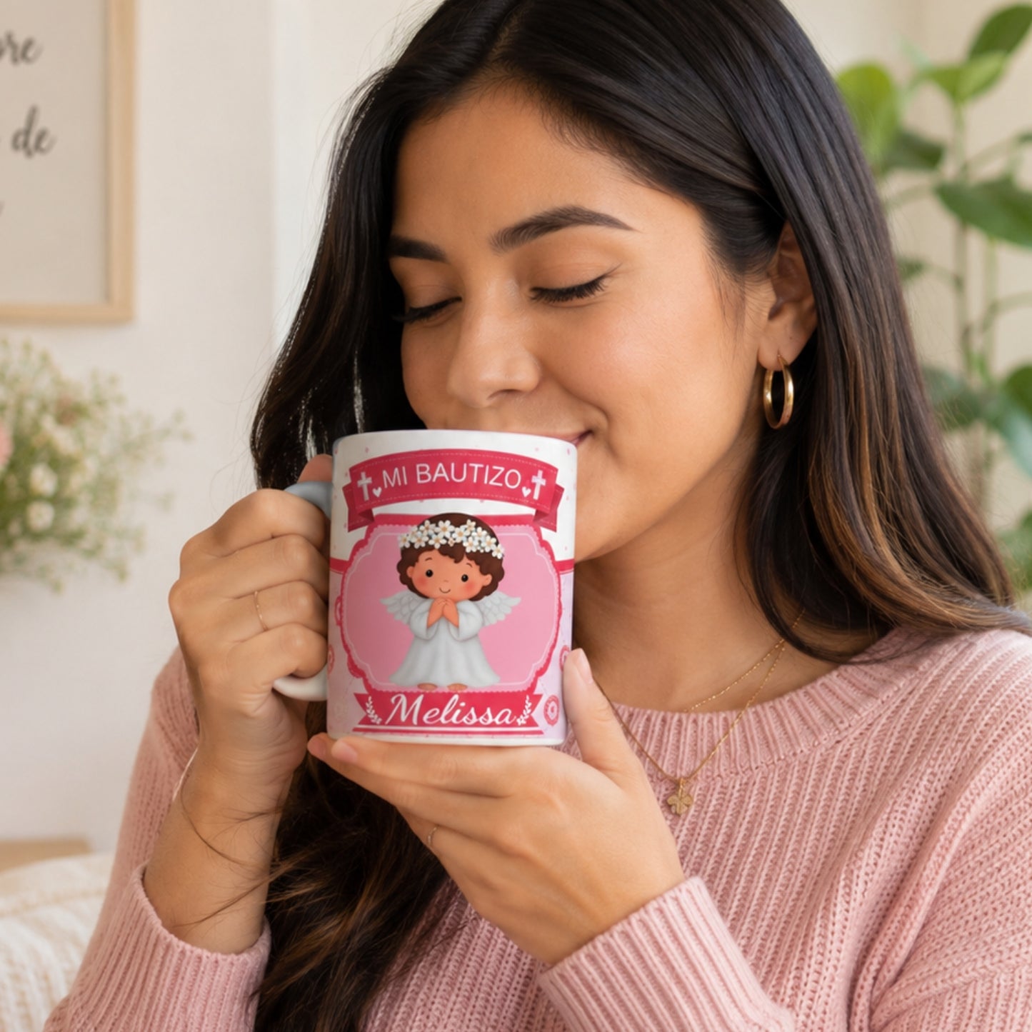 Tazas personalizadas para Bautizo (Paquete 12 tazas)
