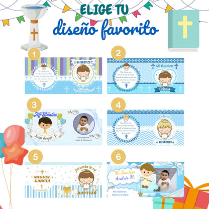 Tazas personalizadas para Bautizo (Paquete 12 tazas)