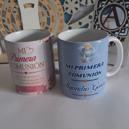 Tazas Personalizadas para Comunión y Confirmación(Paquete de 12 tazas)