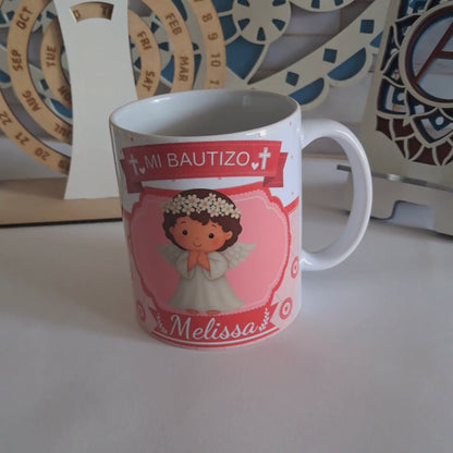 Tazas personalizadas para Bautizo (Paquete 12 tazas)